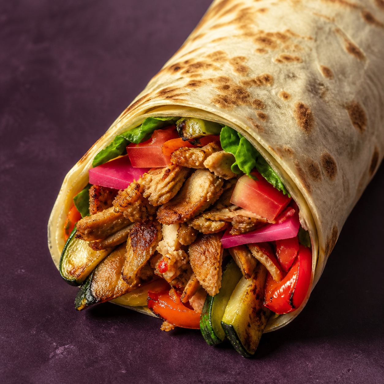 Sandwich Gemüse-Dajaj-Schawarma von FATTOUSH